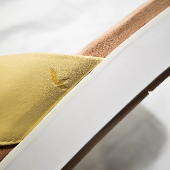 Koolaburra by Ugg New yellow & white Carenza twist slide sandal size 9.5 - Picture 6 of 15